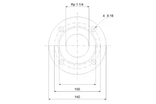 Grundfos Gewindeflansch DN65xR21/2" PN10/16 f Druckerhöhungsanlagen – Bild 2