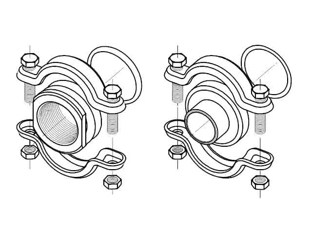 Grundfos Zubehör für vert. Kreiselpumpen CLAMP-Kupplung CRN1,3,5 Rp1 EPDM