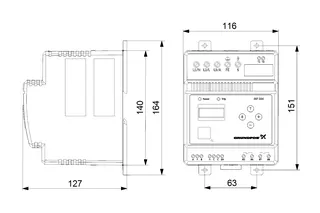 Grundfos Zubehör für Steuer und Regels. MP204 f.Schaltschrankeinbau bis 120A – Bild 2