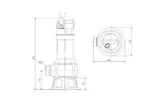 Grundfos Schmutzwasserpumpe Unilift AP50B.50.15.3V 3X400V 1,5kW 10m Kabel – Bild 2