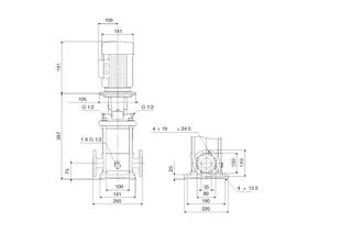 Grundfos Vertikale Kreiselpumpe CR3-6 A-FGJ-A-E-HQQE 400V 0,55kW – Bild 2