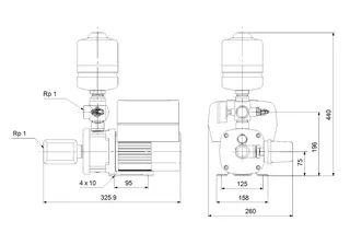 Grundfos Druckerhöhungsanlage HydroMono CMBE3-62 Trinkwasservariante 230V – Bild 2