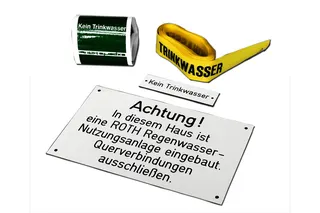 Roth Beschilderungspaket/Kennzeichnung Regenwasseranlage