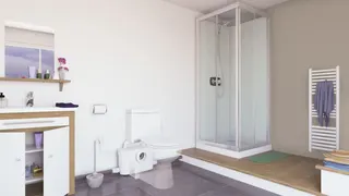 SFA Fäkalienhebeanlage SANIPRO XR UP, zum Anschluss an WC, Waschtisch, Dusche, Bidet – Bild 2