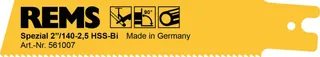 REMS Spezialsägeblatt 2"/140-2,5, 5er-Pack