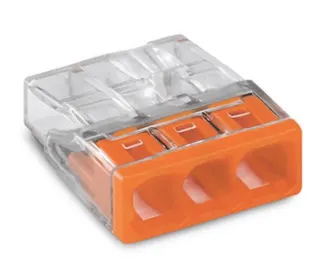 Verbindungsdosenklemme WAGO 2273-203 3- Leiter-Kl. 0.5-2.5qmm orange (100 Stück)