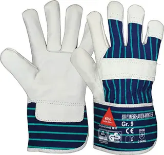 Winterhandschuhe Bremerhaven Gr.10 natur/blau EN 388 PSA II HASE – Bild 2