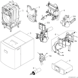 BOSCH Öl-Brennwertkessel, bodenstehend Olio Condens OC7000F 49, 914x600x1164 – Bild 3