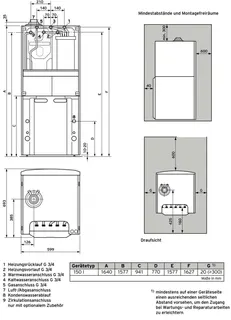 Vaillant ecoCOMPACT VCC 206/4-5 150 Kompaktgerät Brennwert 4-21 kW, E-Gas – Bild 3