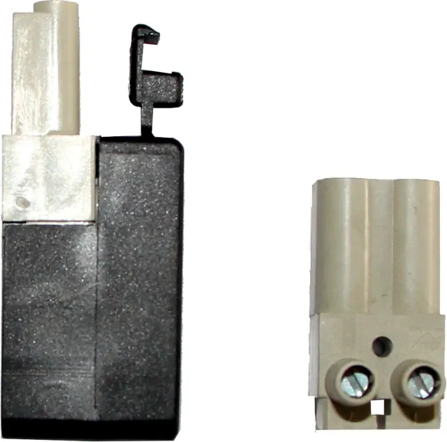 Wolf ET Stecker/Buchsen-Teil 2-polig Grau, 2794016