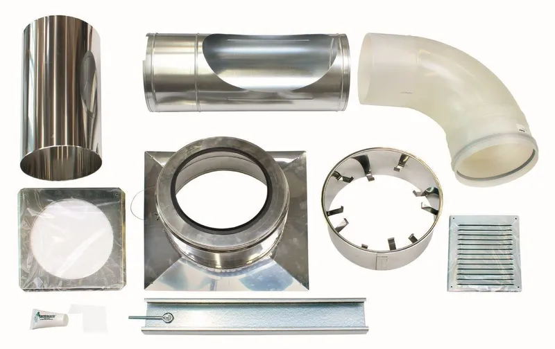 Vaillant Basis-Anschluss-Set 250 mm PP an Abgas 250 mm PP im Schacht