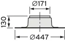 Vaillant Flachdachkragen,Aluminium für Abgassystem 110 mm – Bild 2