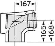 Vaillant Revisions-T-Stück(Bogen) 87 Gr konzentrisch PP inkl.Funktionsverschluss – Bild 2