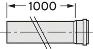 Vaillant Verlängerung 1,0m 110 mm PP – Bild 2