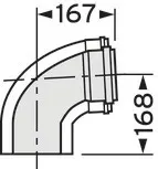 Vaillant Bogen 87 Gr 110/160 mm konzentrisch PP – Bild 2