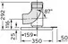 Vaillant Stützbogen 87 Gr 110 mm PP mit Auflageschiene 350 mm – Bild 2