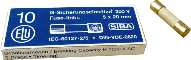 Wolf ET Sicher.Fein 1,6A Trä 230V 5x20mm PG3, 2745697
