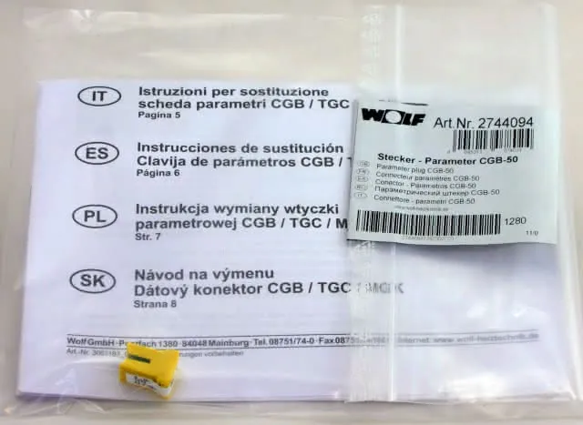 Wolf ET Parameterstecker für CGB-50, PG16, 274409499