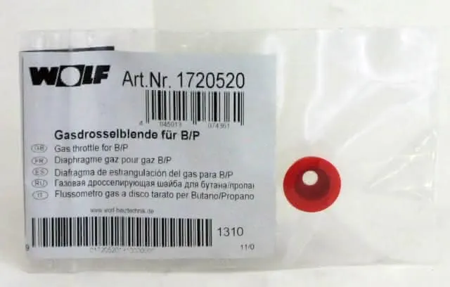 Wolf ET Gasdrosselblende rot Flüssiggas P, für CGB-35, PG5