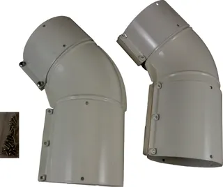 Wolf ET Abgasrohrbogen DN63/96 45Gr weiß für Heizthermen,2 Stück,PG36, 2600402