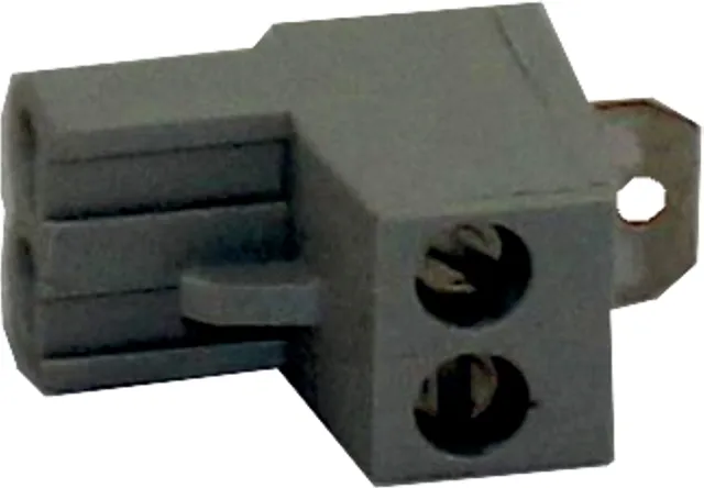Wolf ET Gegenstecker grau 2-polig mit Brücke, für KM-Modul, PG9, 2744615