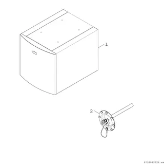 BOSCH Warmwasserspeicher WST 200-2 HRC 650x652x1125, 200 L, liegend – Bild 2