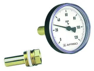 RE Speicher-Thermometer mit Tauchh. R 1/2, 0-120 Grd., L=100 mm, D=80 mm