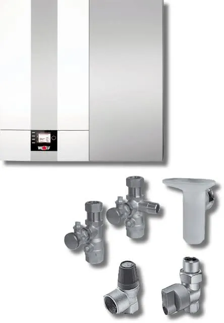 Wolf Paket Brennwertzentr. CGW-2-20/120L Regelung BM-2, Aufputz,8615020F02