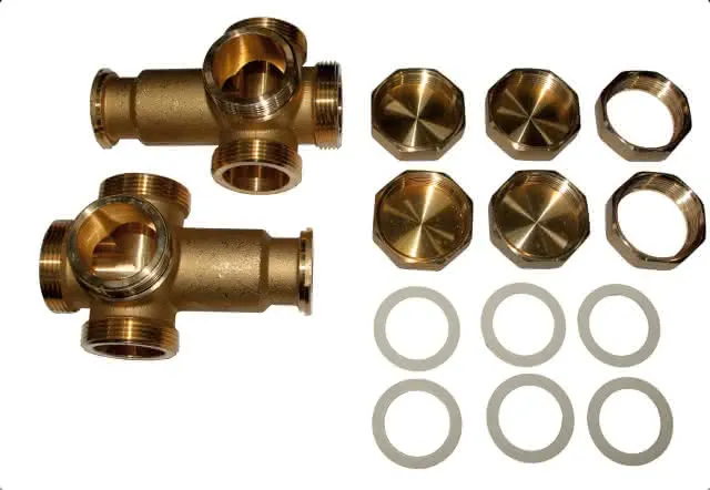 Wolf Set 2xKreuzstücke, 4x Verschluß- kappen mit Dichtung, Nr. 2012072