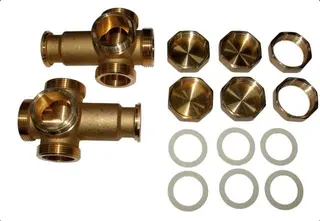 Wolf Set 2xKreuzstücke, 4x Verschluß- kappen mit Dichtung, Nr. 2012072
