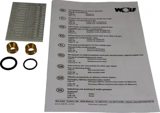 Wolf Umrüstsatz für Gasbrennwertthermen Flüssiggas P auf Erdgas E/LL, Nr.8610471