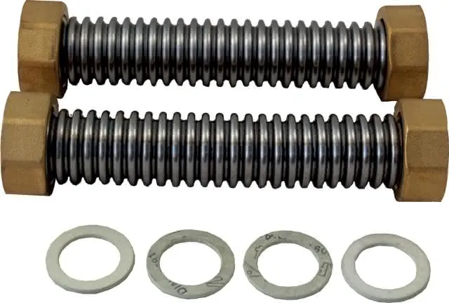 Wolf Edelstahlwellschlauchset 1" 153mm (2 Stück), Nr. 2070734