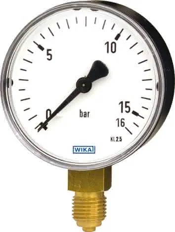 Manometer G 1/2 Anschl. unten 0-16 bar Gehäuse Kunst. 100mm, 43525351