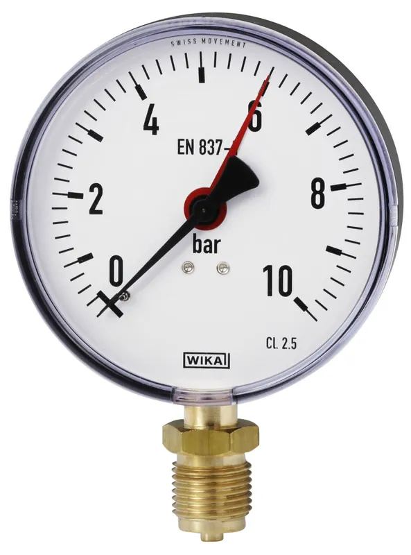 Manometer G 1/2 Anschl. unten 0-6 bar Gehäuse Kunst. 100mm, 9012591