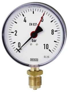 Manometer G 1/2 Anschl. unten 0-10 bar Gehäuse Kunst. 100mm, 9012575