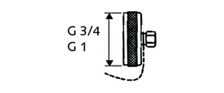 SCHELL Verschlusskappe Kette, Dichtscheibe, G 3/4 IG, messing – Bild 3