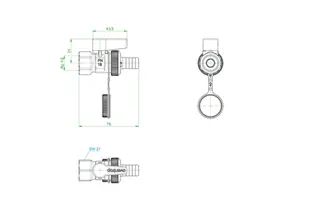 OVENTROP-Kugelhahn"Optiflex",DN15,1/2"IG mit Schlauchver.u.Kappe, Ms,1033814 – Bild 5