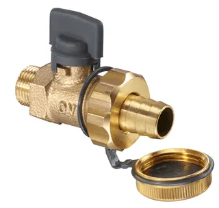 OVENTROP-KFE-Kugelhahn 1032404 DN15, 1/2"AG, PN16, Rotguss