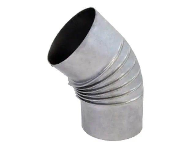 Feueralum.-Rauchrohrbogen 110mm 45 Grad ohne KV gerippt