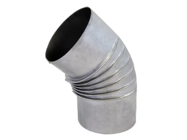 Feueralum.-Rauchrohrbogen 120mm 45 Grad o.KV gerippt