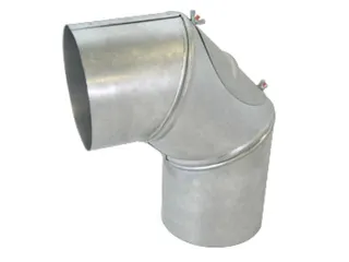 Feueralum.-Rauchrohrbogen 110 mm mit KV verstellbar