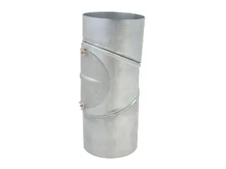 Feueralum.-Rauchrohrbogen 130 mm mit KV verstellbar (180)