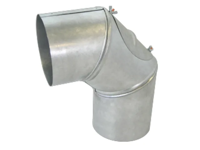 Feueralum.-Rauchrohrbogen 250 mm mit KV verstellbar