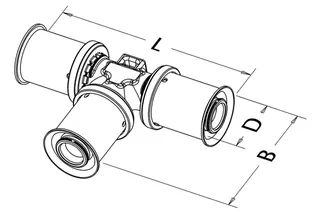 Roth T-Stück 63x63x63mm – Bild 3