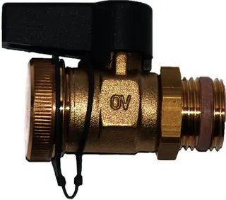 OVENTROP Kugelhahn"Optiflex",DN10,3/8"AG mit Verschlusskappe, Messing, 1033413