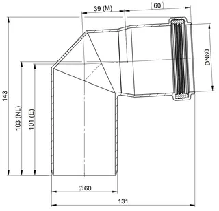 comfort (ATEC) Abgas-Bogen 87 Grad, DN60 – Bild 2