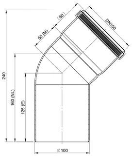 comfort (ATEC) Abgas-Bogen 45 Grad, DN100 – Bild 2