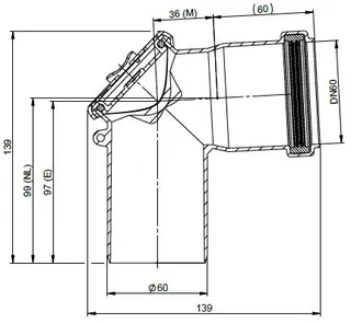 comfort (ATEC) Abgas-Kontrollbogen 87 Grad, DN60 – Bild 2