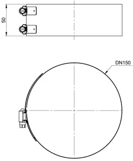 comfort(ATEC) IP Klemmband DN100/150, Edelstahl blank – Bild 2