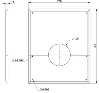 comfort (ATEC) Wandblende DN60/100, geschlossen – Bild 2